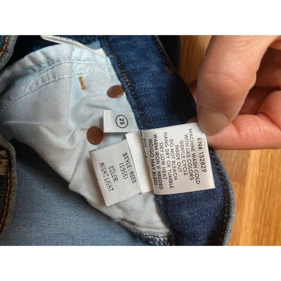 NWT GRLFRND The Reed High Rise Slim Cropped Jeans Waist 25" - Picture 7 of 9